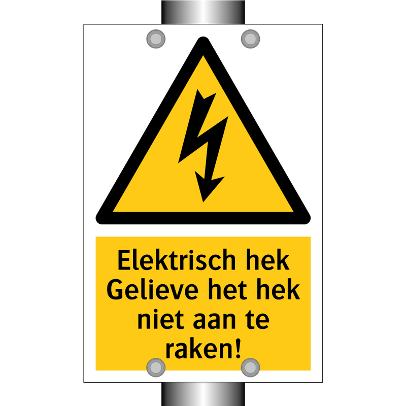 Elektrisch hek Gelieve het hek niet aan te raken!