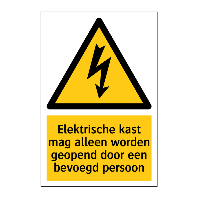 Elektrische kast mag alleen worden geopend door een bevoegd persoon