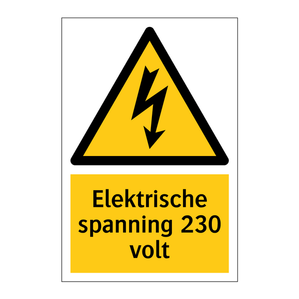 Elektrische spanning 230 volt & Elektrische spanning 230 volt & Elektrische spanning 230 volt