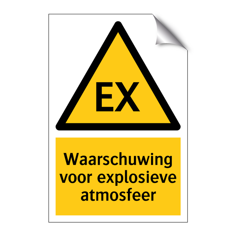 Waarschuwing voor explosieve atmosfeer & Waarschuwing voor explosieve atmosfeer