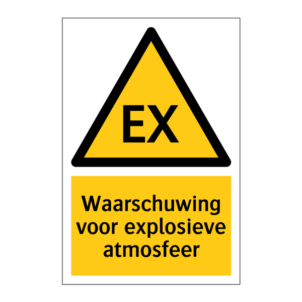 Waarschuwing voor explosieve atmosfeer & Waarschuwing voor explosieve atmosfeer