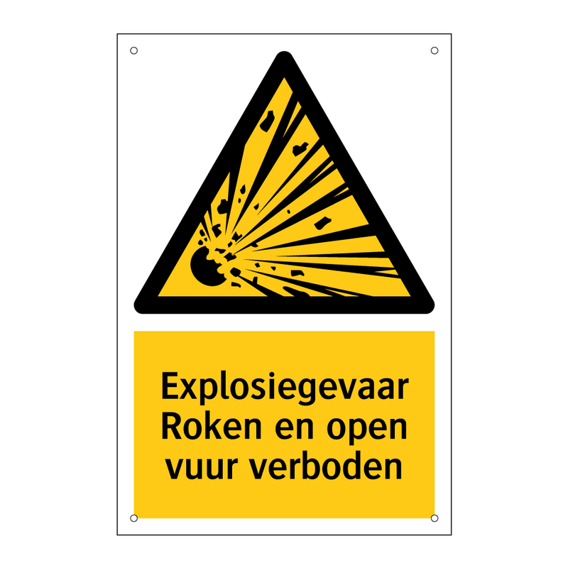 Explosiegevaar Roken en open vuur verboden & Explosiegevaar Roken en open vuur verboden