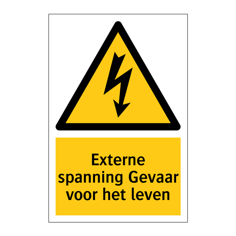 Externe spanning Gevaar voor het leven & Externe spanning Gevaar voor het leven