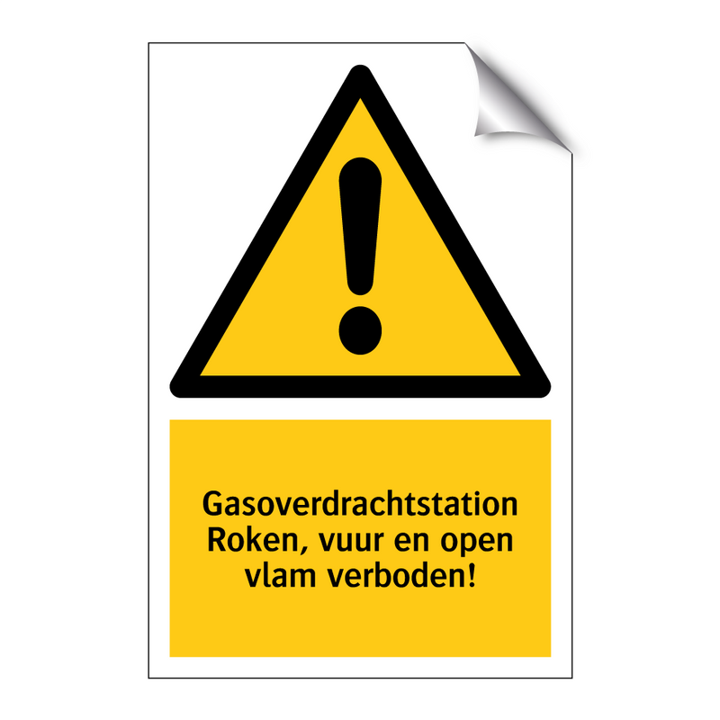 Gasoverdrachtstation Roken, vuur en open vlam verboden!