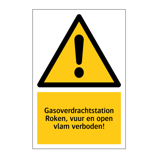 Gasoverdrachtstation Roken, vuur en open vlam verboden!