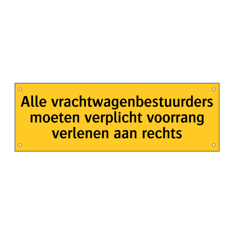 Alle vrachtwagenbestuurders moeten verplicht voorrang /.../