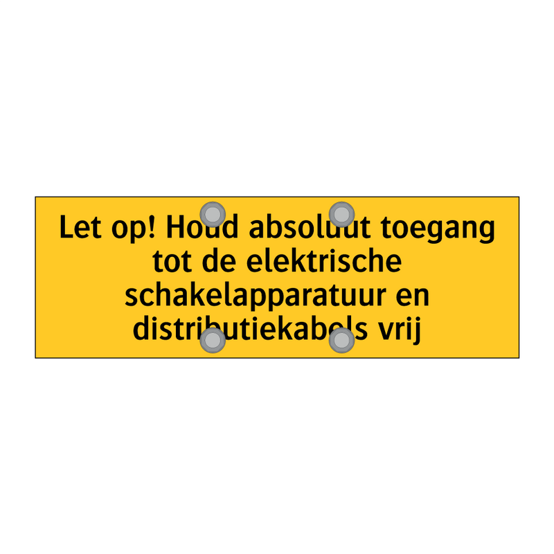 Let op! Houd absoluut toegang tot de elektrische /.../