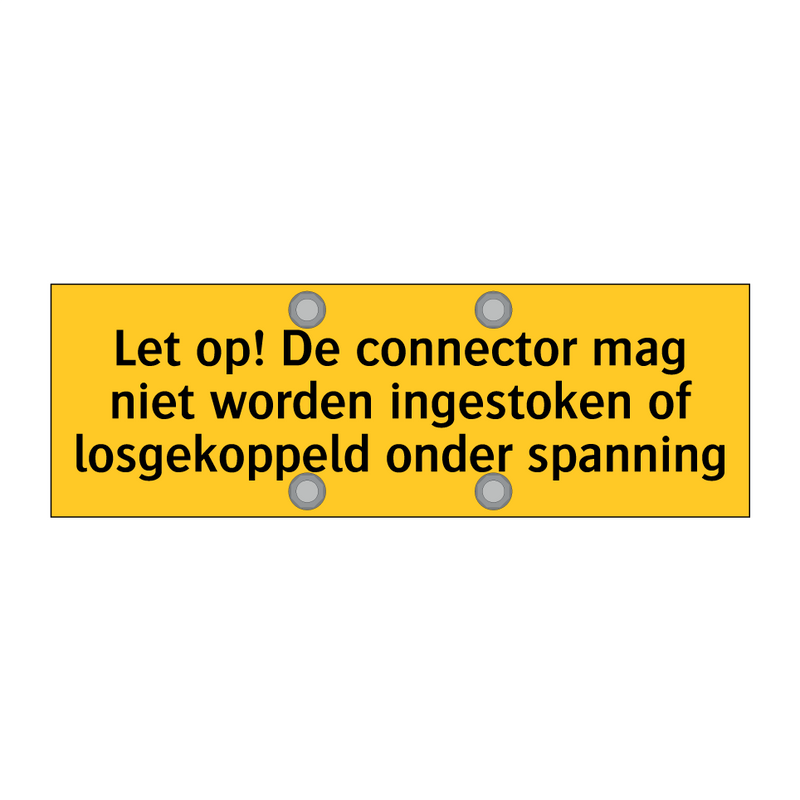 Let op! De connector mag niet worden ingestoken of /.../