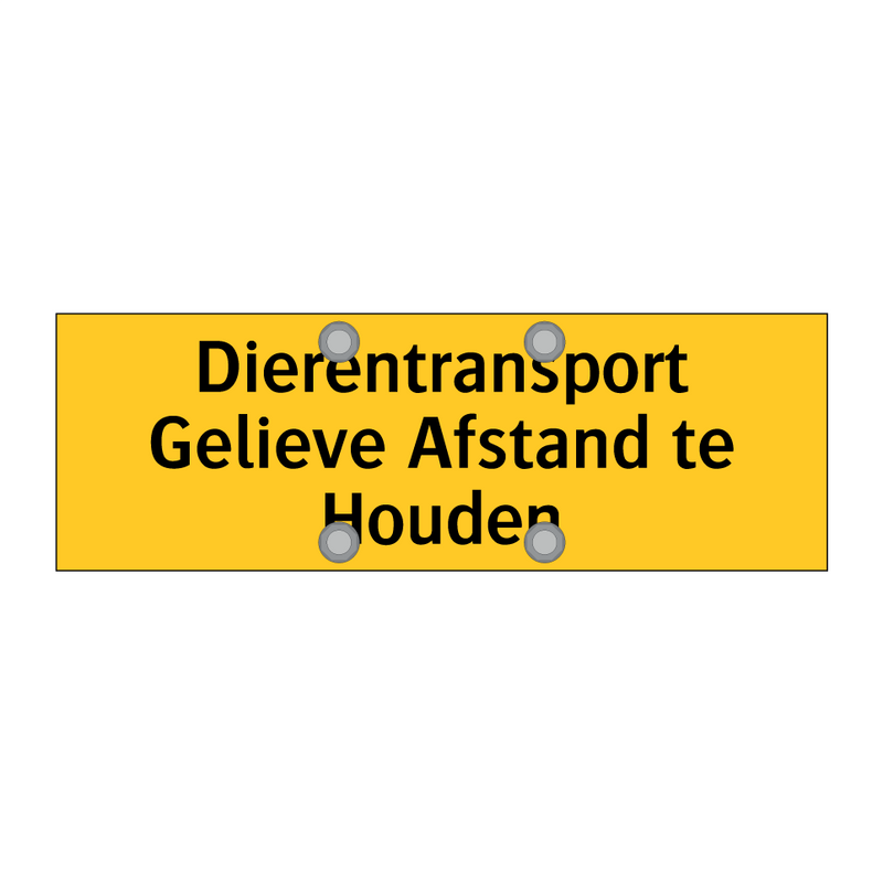 Dierentransport Gelieve Afstand te Houden & Dierentransport Gelieve Afstand te Houden