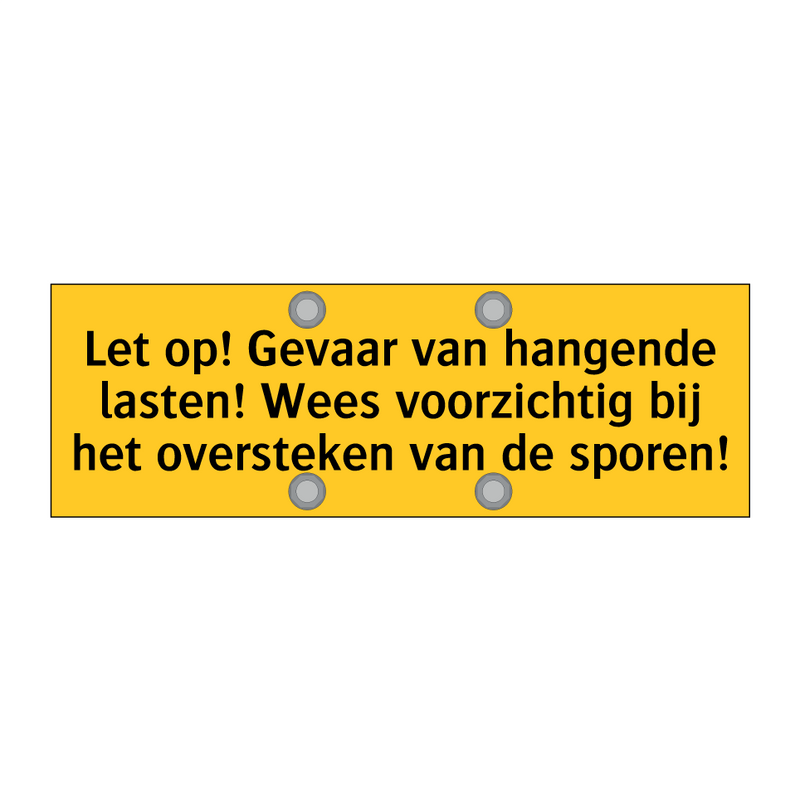 Let op! Gevaar van hangende lasten! Wees voorzichtig /.../