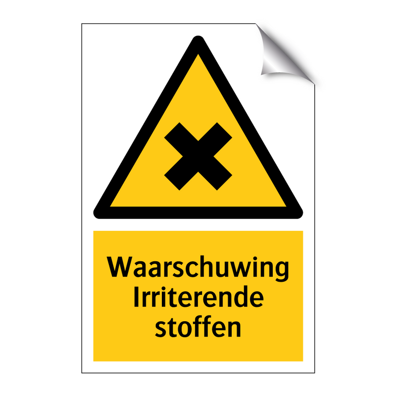 Waarschuwing Irriterende stoffen & Waarschuwing Irriterende stoffen