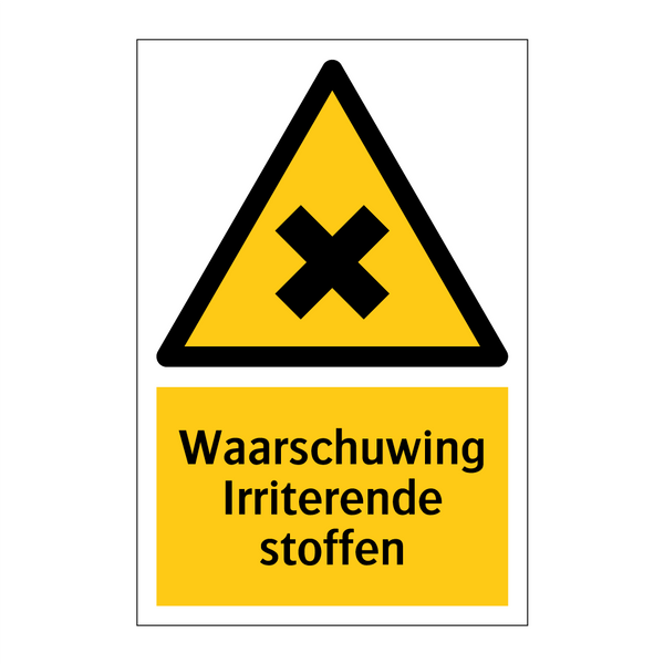 Waarschuwing Irriterende stoffen & Waarschuwing Irriterende stoffen