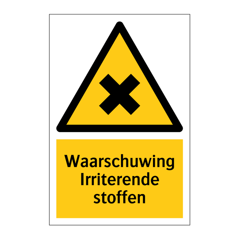 Waarschuwing Irriterende stoffen & Waarschuwing Irriterende stoffen