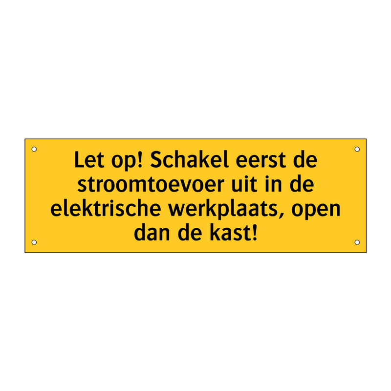 Let op! Schakel eerst de stroomtoevoer uit in de /.../