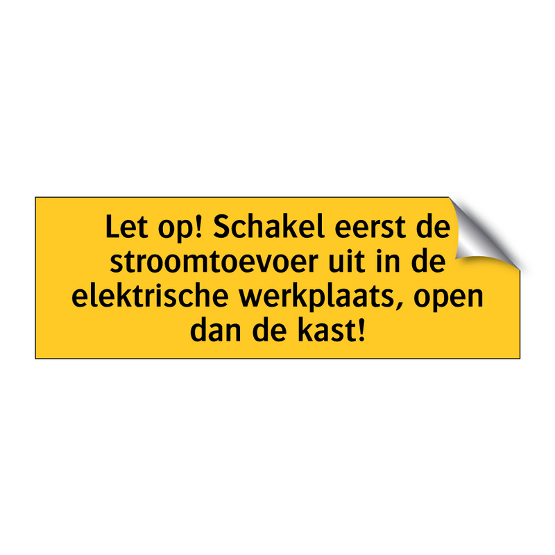 Let op! Schakel eerst de stroomtoevoer uit in de /.../