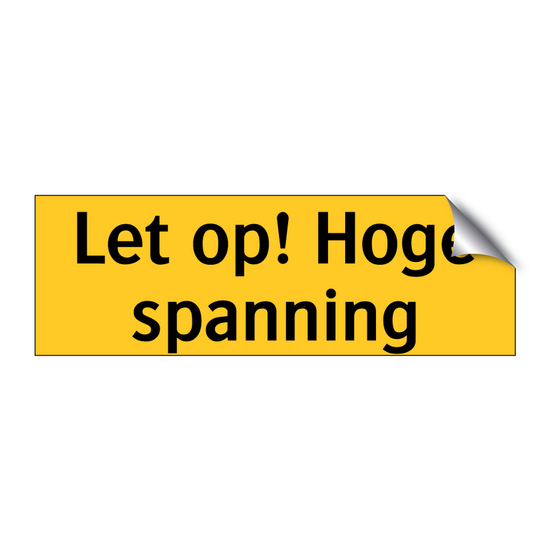 Let op! Hoge spanning & Let op! Hoge spanning & Let op! Hoge spanning & Let op! Hoge spanning