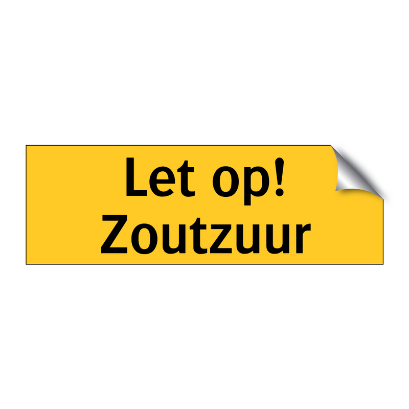 Let op! Zoutzuur & Let op! Zoutzuur & Let op! Zoutzuur & Let op! Zoutzuur