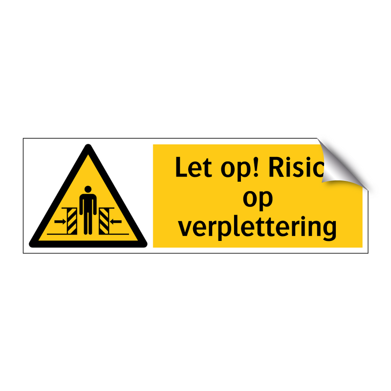 Let op! Risico op verplettering