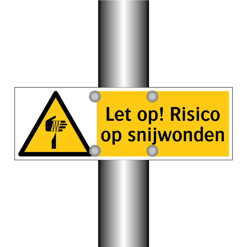 Let op! Risico op snijwonden