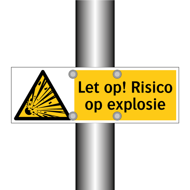 Let op! Risico op explosie