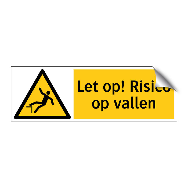 Let op! Risico op vallen