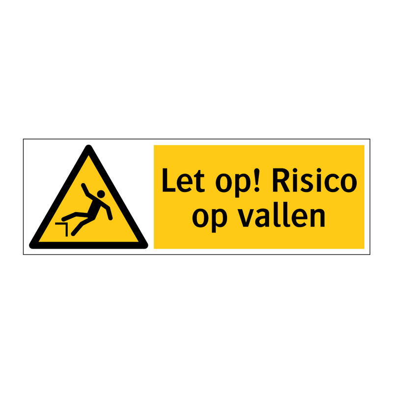 Let op! Risico op vallen