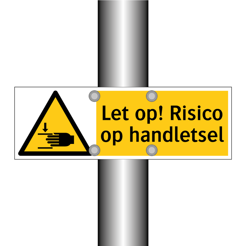 Let op! Risico op handletsel