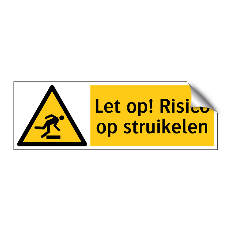 Let op! Risico op struikelen