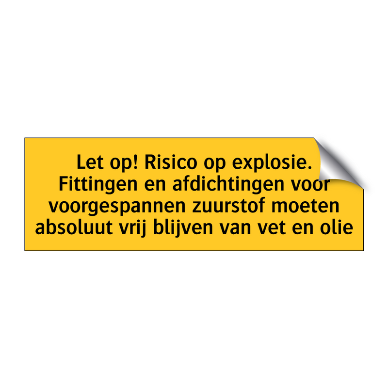 Let op! Risico op explosie. Fittingen en afdichtingen /.../