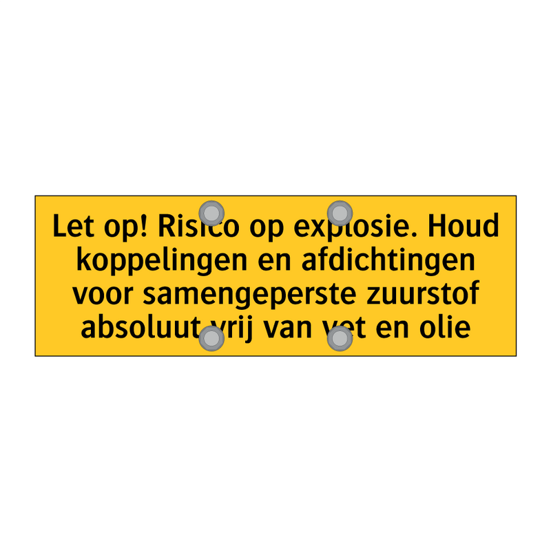 Let op! Risico op explosie. Houd koppelingen en /.../