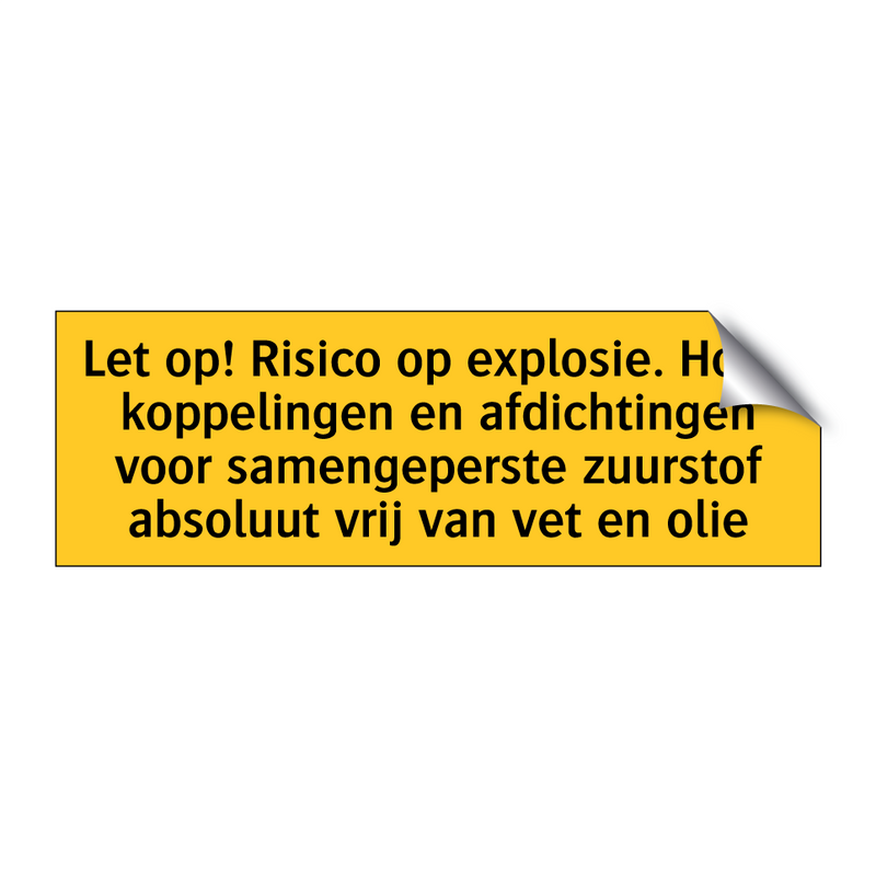 Let op! Risico op explosie. Houd koppelingen en /.../