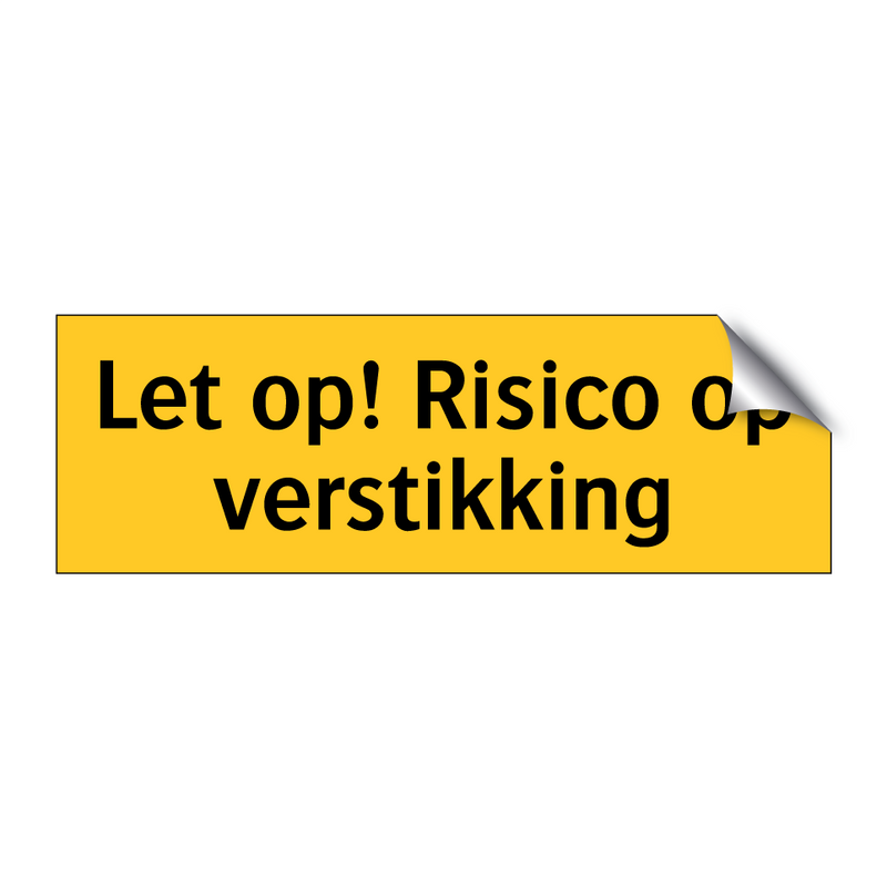 Let op! Risico op verstikking & Let op! Risico op verstikking & Let op! Risico op verstikking