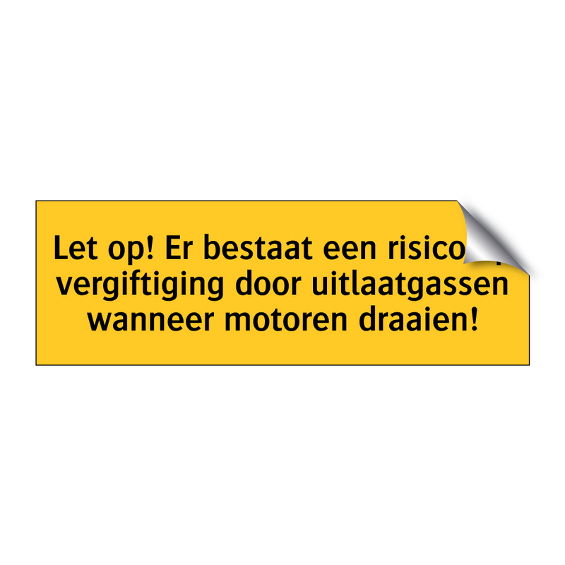 Let op! Er bestaat een risico op vergiftiging door /.../