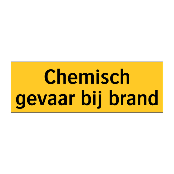 Chemisch gevaar bij brand & Chemisch gevaar bij brand & Chemisch gevaar bij brand