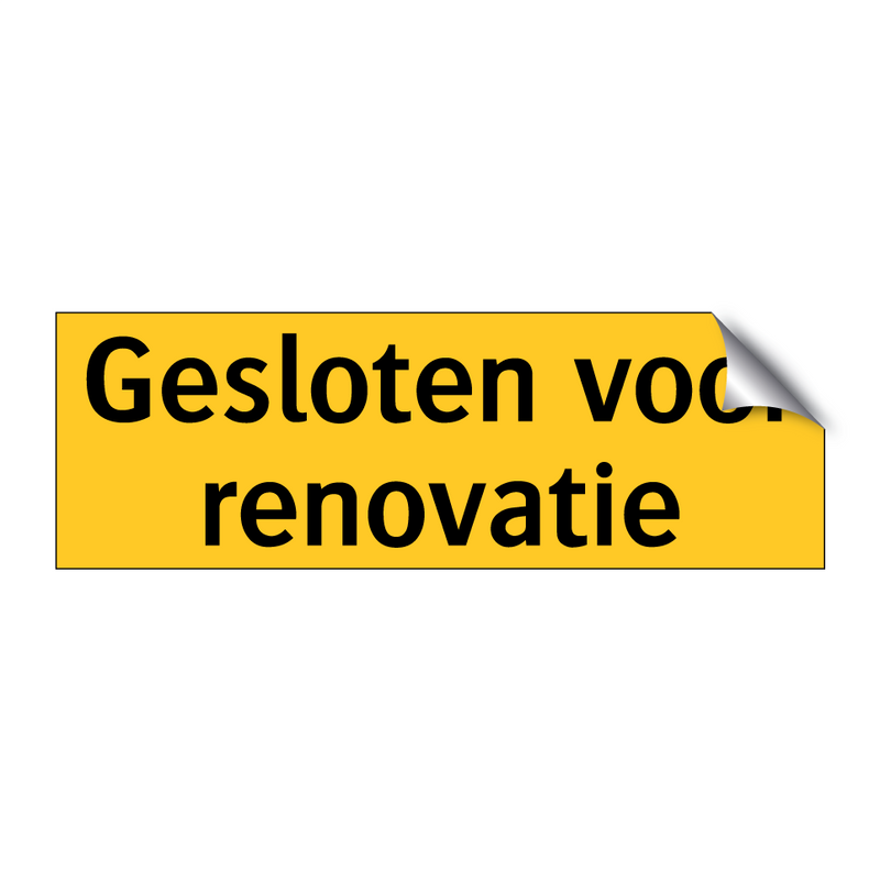 Gesloten voor renovatie & Gesloten voor renovatie & Gesloten voor renovatie