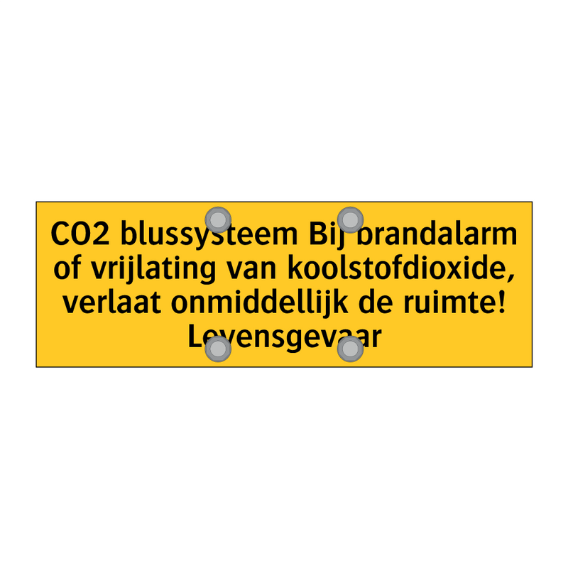 CO2 blussysteem Bij brandalarm of vrijlating van /.../