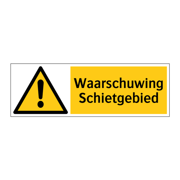 Waarschuwing Schietgebied