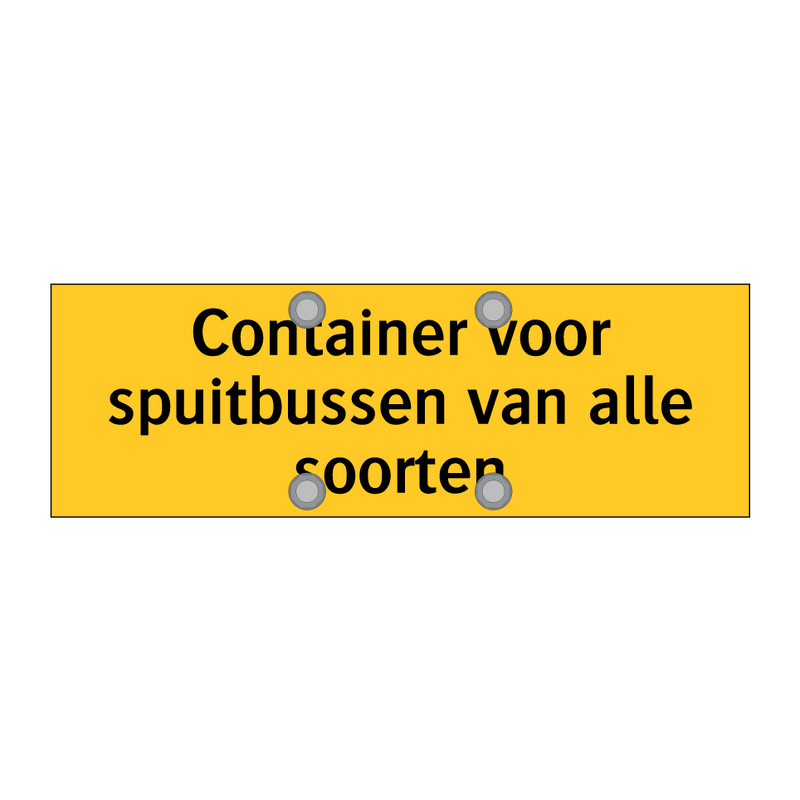 Container voor spuitbussen van alle soorten & Container voor spuitbussen van alle soorten