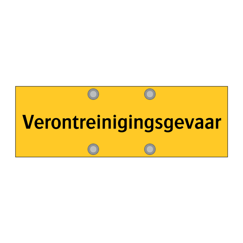 Verontreinigingsgevaar & Verontreinigingsgevaar & Verontreinigingsgevaar