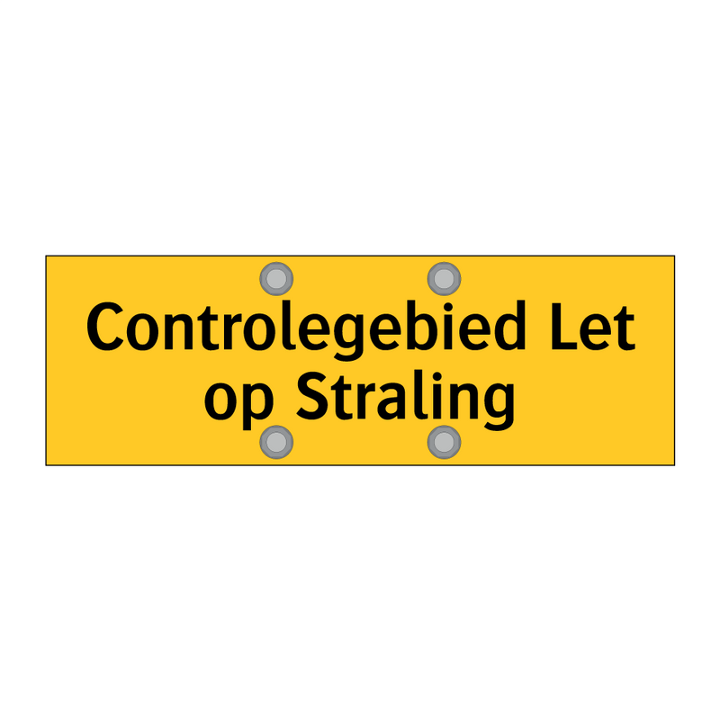 Controlegebied Let op Straling & Controlegebied Let op Straling & Controlegebied Let op Straling