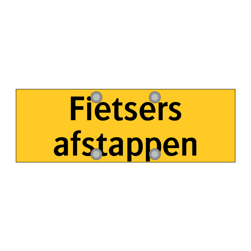 Fietsers afstappen & Fietsers afstappen & Fietsers afstappen