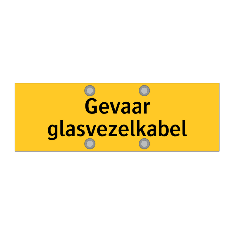 Gevaar glasvezelkabel & Gevaar glasvezelkabel & Gevaar glasvezelkabel