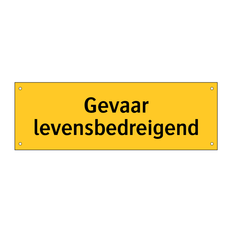 Gevaar levensbedreigend & Gevaar levensbedreigend & Gevaar levensbedreigend