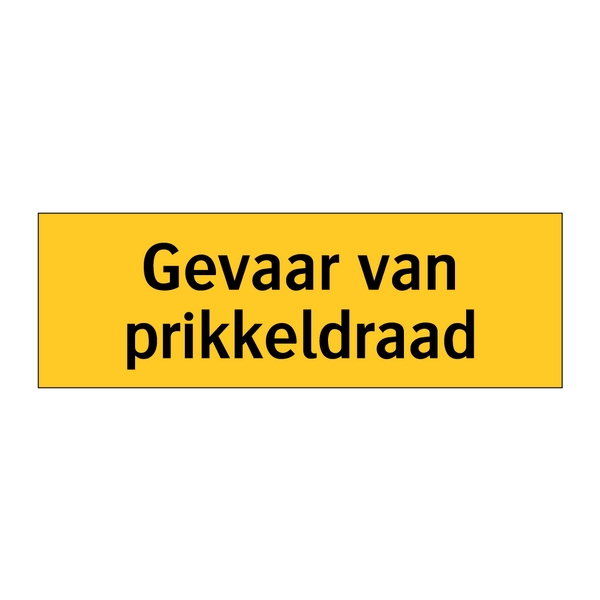 Gevaar van prikkeldraad & Gevaar van prikkeldraad & Gevaar van prikkeldraad