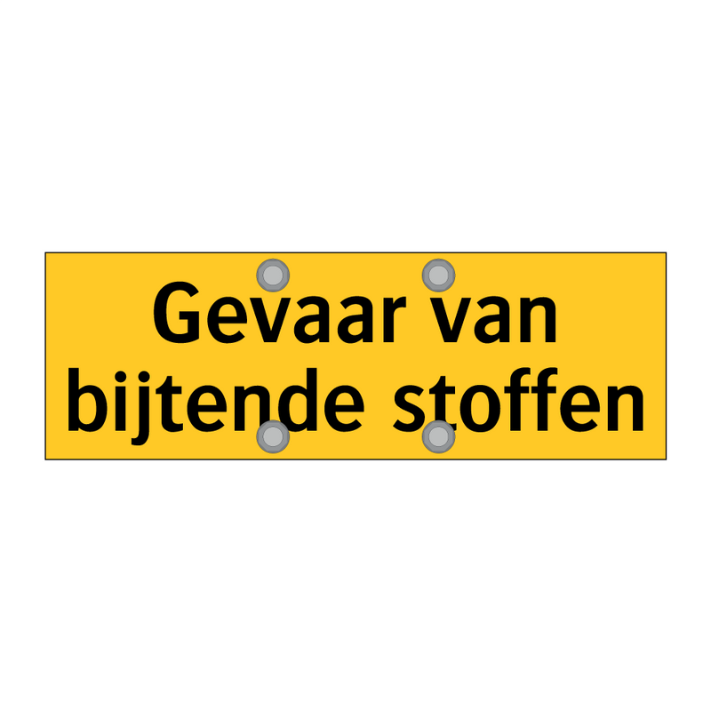 Gevaar van bijtende stoffen & Gevaar van bijtende stoffen & Gevaar van bijtende stoffen