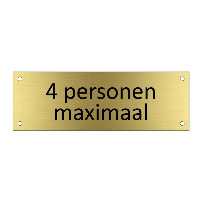 4 personen maximaal & 4 personen maximaal & 4 personen maximaal