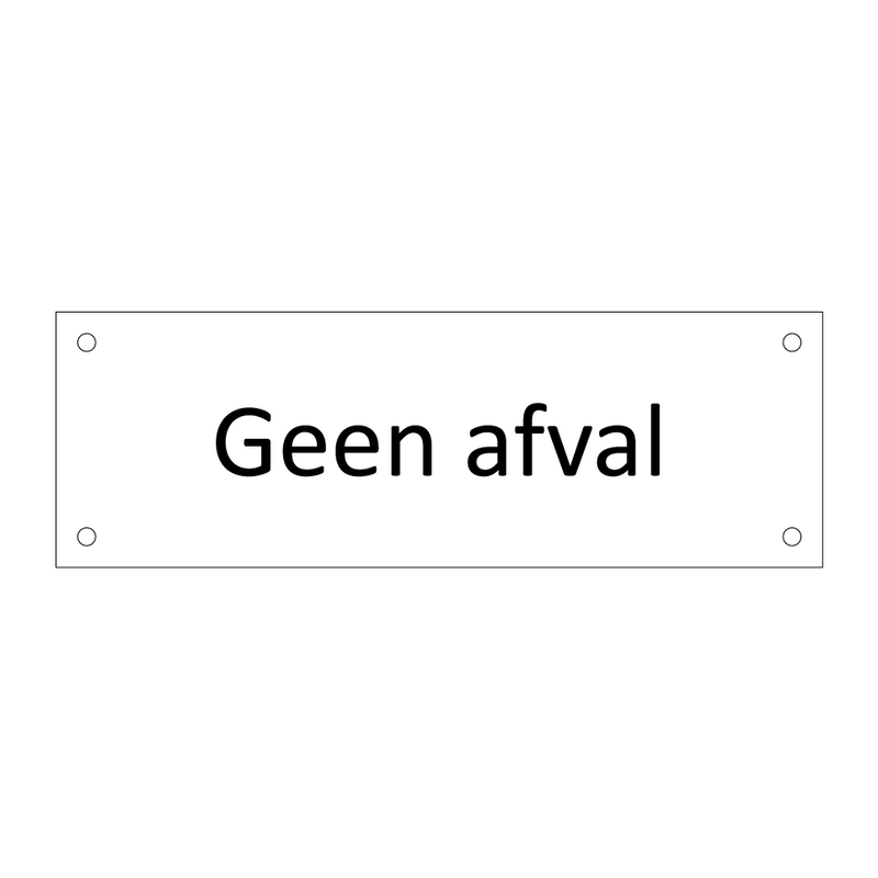 Geen afval & Geen afval & Geen afval