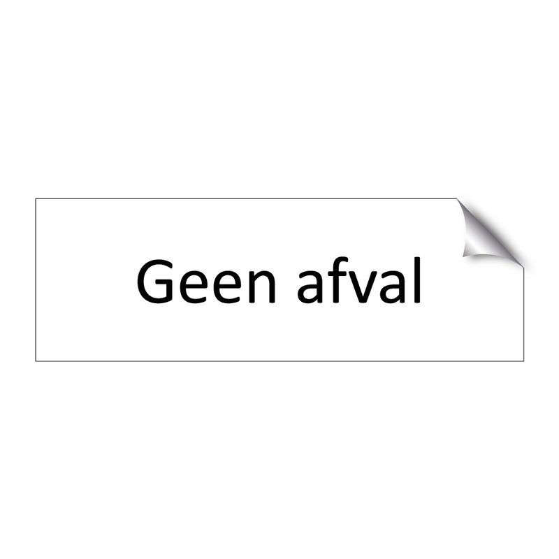 Geen afval & Geen afval & Geen afval