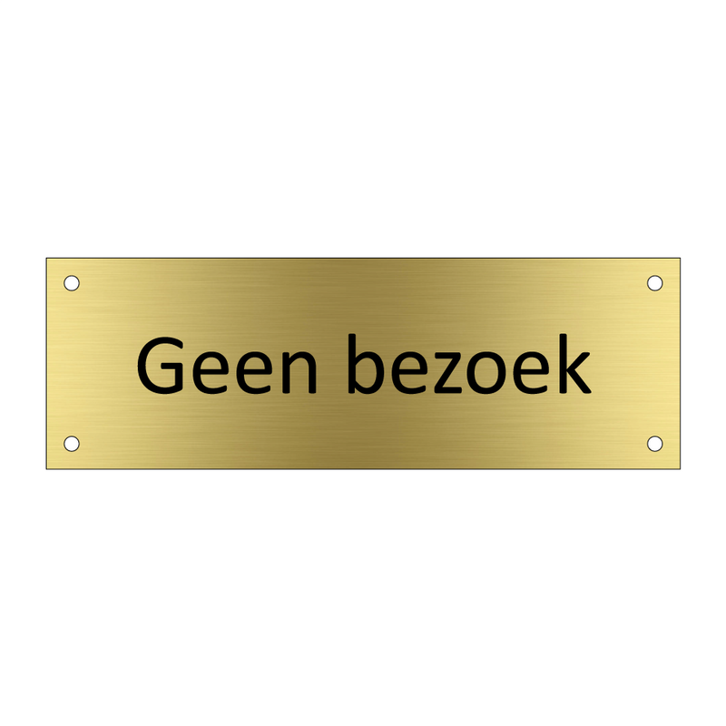 Geen bezoek & Geen bezoek & Geen bezoek