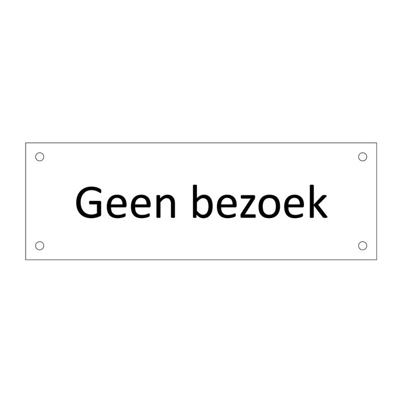 Geen bezoek & Geen bezoek & Geen bezoek